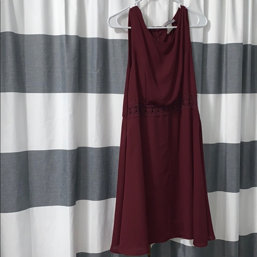 Burgundy dress